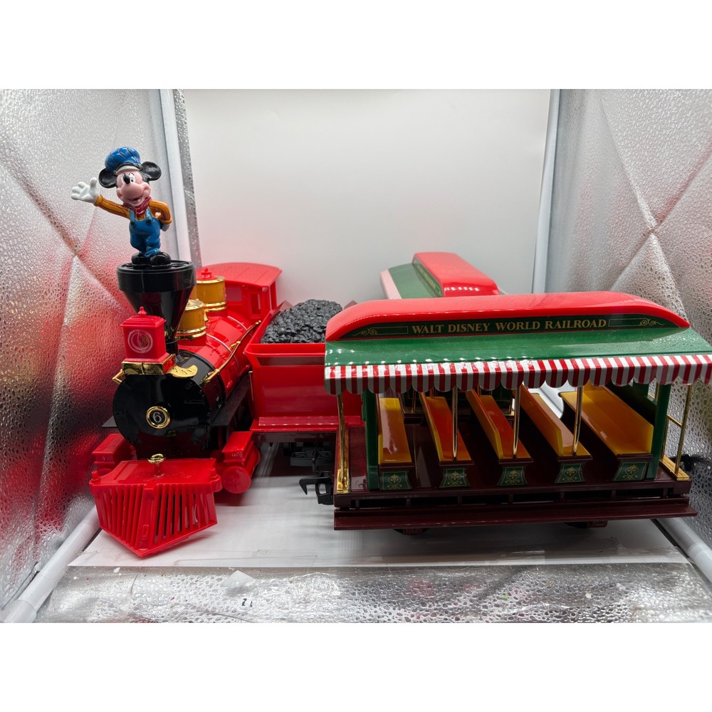 Vintage 1998 Walt Disney World Railroad Train Set #60080 Sound Light w/Mickey